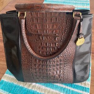 Brahmin Brown and Black Satchel